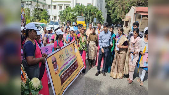 தேசிய ஊட்டச்சத்து மாதம்- கோவையில் அங்கன்வாடி ஊழியர்கள் விழிப்புணர்வு பேரணி