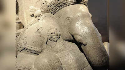 ಇಂಡೋನೇಷ್ಯಾ: ಜ್ವಾಲಾಮುಖಿಯ ಅಂಚಿನಲ್ಲಿ 700 ವರ್ಷ ಹಳೆಯ ಗಣೇಶನ ಪ್ರತಿಮೆ…!