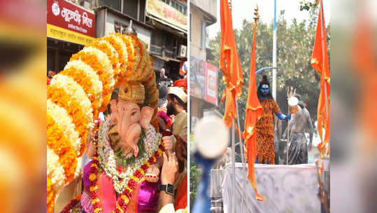 देखावे, पारंपरिक खेळ, ढोल-ताशांचा गजर... मानाच्या तांबडी जोगेश्वरी गणपती मिरवणुकीचा जल्लोष 