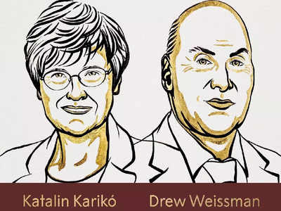 Nobel Award : करोना लस बनवणाऱ्यांचा सन्मान, मेडिसीनचं नोबेल घोषित,कैटेलिन कैरिको आणि डू वीजमैन यांना जाहीर