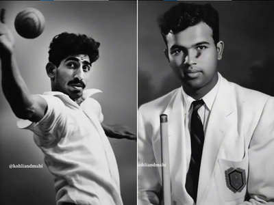 कोहली-धोनी ७० वर्षांपूर्वी कसे दिसले असते? भारतीय क्रिकेटपटूंचा क्लासिक लूक पाहून व्हाल अवाक्