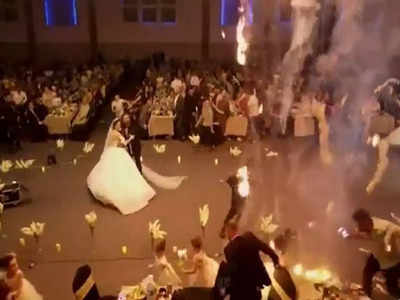 लग्नाचा आनंदोत्सव दु:खात बदलला, मांडवाला आग अन् १०० जण होरपळले, अंगावर काटा आणणारा VIDEO