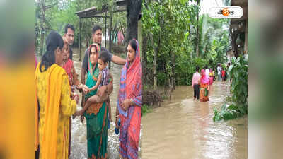 Flood Alert in West Bengal : রাতেই ডুবল বিস্তীর্ণ এলাকা, বানভাসিদের জন্য ত্রাণ শিবির হাওড়ায়