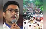 Abhishek Banerjee Rajbhavan: हजारों की भीड़, नारों की गूंज, केंद्र पर हमला... मनरेगा पर बंगाल में मची महाभारत देख‍िए