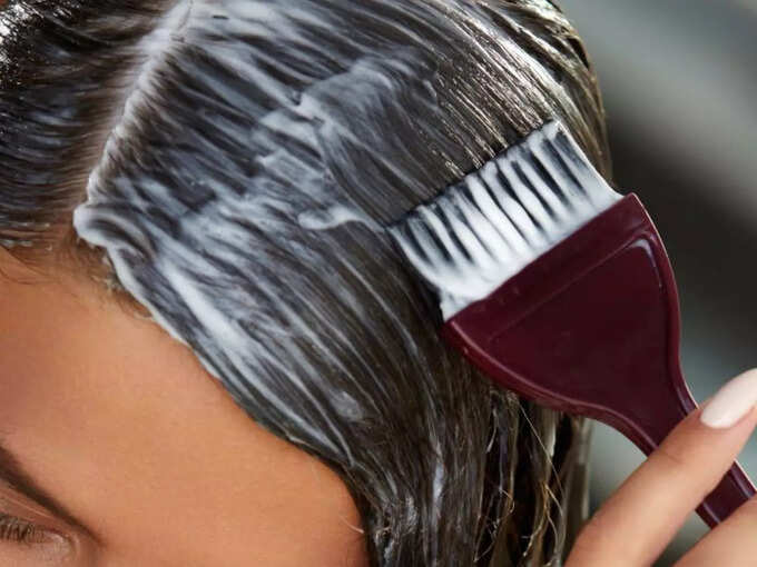 Do a test before using hair dye Do a test before using hair dye