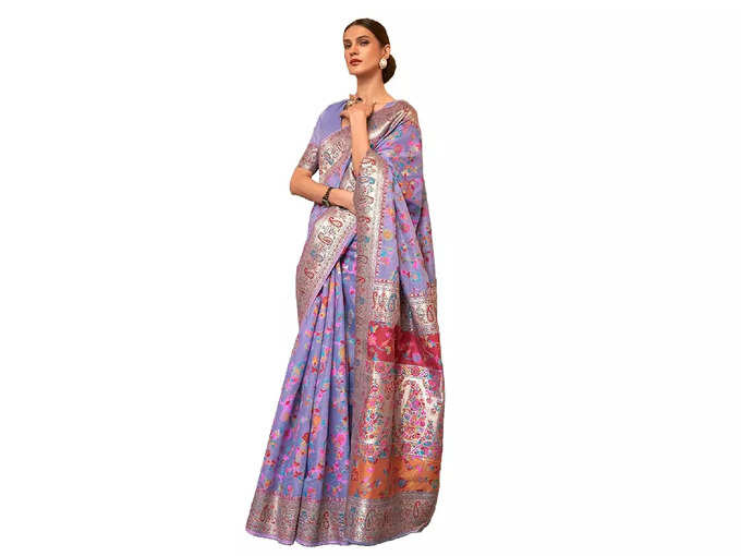 SGF11- Women's Kanjivaram Pure Soft Silk Handloom Saree: