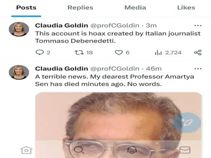 Amartya Sen death Fake News