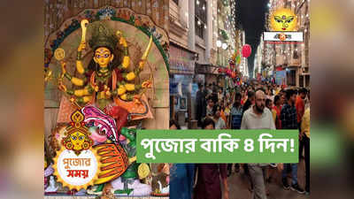 Kolkata Durga Puja Pandal 2023: পুজোর বাকি ৪! দ্বিতীয়া থেকেই পায়ে পায়ে রাজপথে তিলোত্তমা