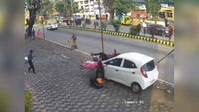 मेंगलुरु में तेज रफ्तार कार ने फुटपाथ पर चल रही 5 महिलाओं को रौंदा, फिर खंभे को तोड़ा, एक की मौत