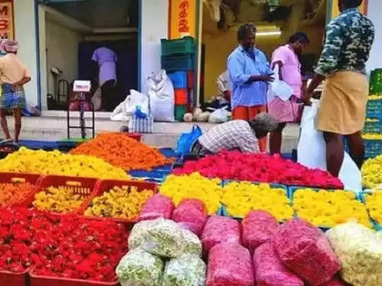 flower price in koyambedu market : ஆயுத பூஜை: கோயம்பேடு மார்க்கெட்டில்  எகிறும் பூக்கள் விலை...!