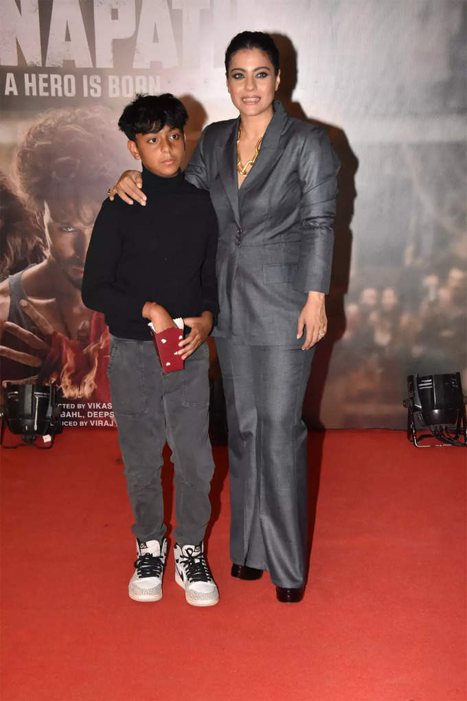 kajol spotted with son yug