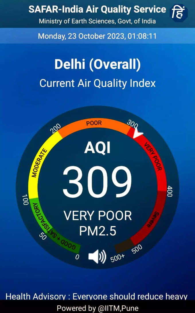 दिल्‍ली में लगातार दूसरे दिन AQI बेहद खराब