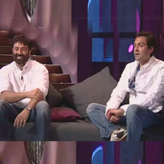 Sunny Deol and bobby deol in karan johar show