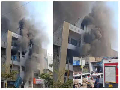 Latur Fire : दुकानात शॉर्टसर्किट झालं, चार मजली इमारतीला आग, तिघांचा होरपळून मृत्यू