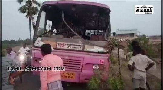 bus accident near sirkazhi cause three injury