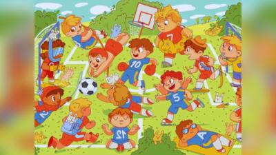 Basketball खेल रहे बच्चों के बीच छिपे हैं 10 खरगोश, खोजकर दिखा दिया तो कहलाएंगे होशियार