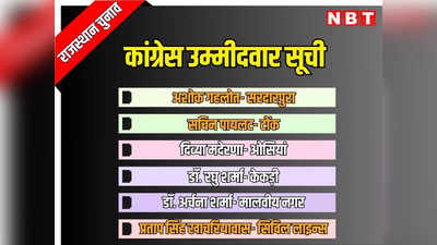 Rajasthan Congress Candidate List: राजस्थान में कांग्रेस ने अपने उम्मीदवारों की घोषणा की, यहां पढ़ें हाथ के निशान पर चुनाव लड़ने वाले प्रत्याशियों की पूरी सूची