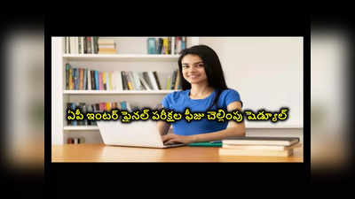 Inter Exam Fees Schedule : ఏపీ ఇంటర్‌ ఫైనల్‌ పరీక్షల ఫీజు చెల్లింపు షెడ్యూల్‌ విడుదల.. చివరితేది ఎప్పుడంటే..?