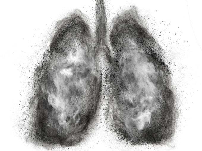 black unhealthy damage lungs smoke pollution