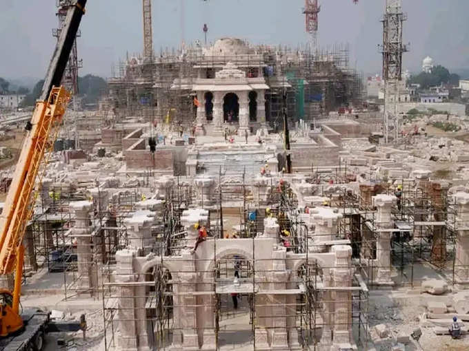 राम मंदिर का भव्य निर्माण कार्य जारी