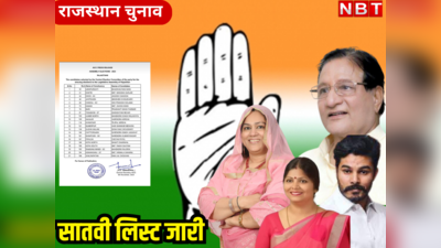 Congress Final list of Rajasthan: कांग्रेस ने राजस्थान के लिए 21 कैंडिडेट की आखिरी सूची की जारी , पढ़ें सभी नाम