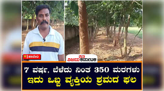 ಹಾವೇರಿಯ ಪರಿಸರ ಪ್ರೇಮಿ: ಶಾಲೆಯ ಸೌಂದರ್ಯಕ್ಕೆ ನೆಟ್ಟ ಗಿಡವು ಮರವಾಗಿದೆ, ಸಸಿ ಬೆಳೆಸುವುದು ಅಭ್ಯಾಸವಾಗಿದೆ
