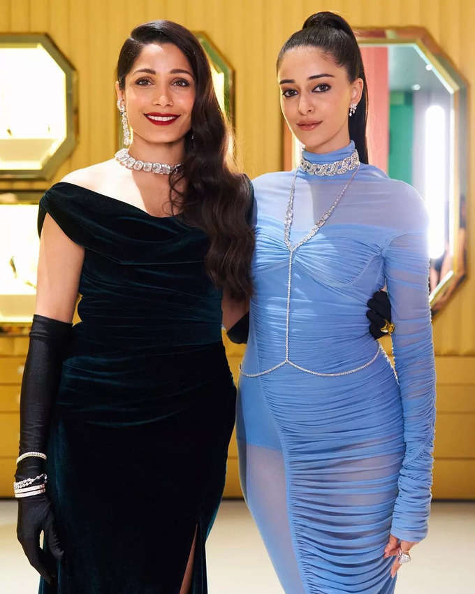 Ananya Panday with Freida Pinto