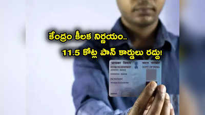 PAN Card: ఒక్కసారిగా 11.5 కోట్ల పాన్ కార్డులు డీయాక్టివేట్.. షాకిచ్చిన కేంద్రం.. కారణం ఇదే.. 