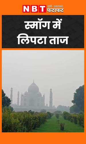 Agra में Pollution की धुंध में छिपी Taj Mahal की खूबसूरती, देखें वीडियो