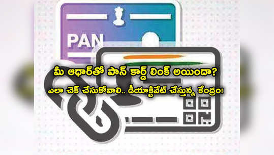 మీ పాన్ కార్డును ఆధార్‌తో లింక్ చేశారా? ఎలా చెక్ చేసుకోవాలి? 11.5 కోట్ల పాన్ కార్డుల్ని డీయాక్టివేట్ చేసిన కేంద్రం! 