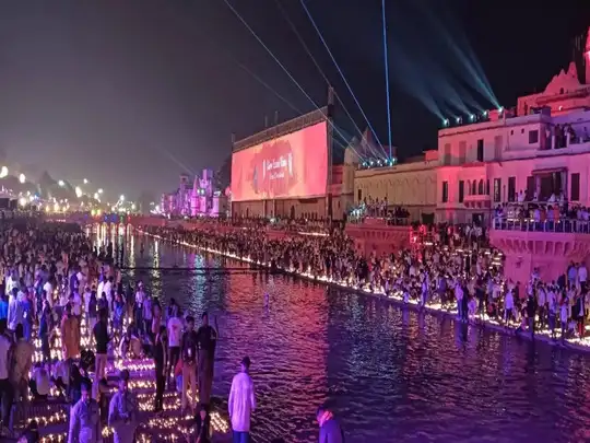 दीपोत्सव पर भव्य लेजर शो का आयोजन