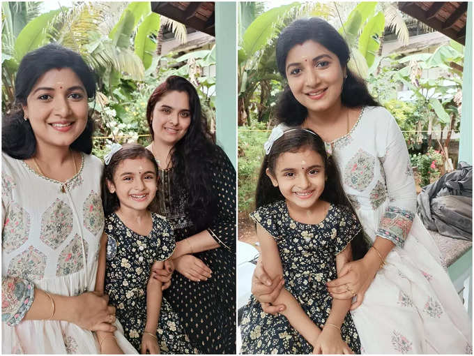 santhwanam fame raksha raj s new pics with sajitha betty and her daughter