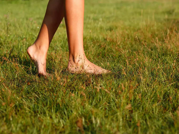 walking on grass