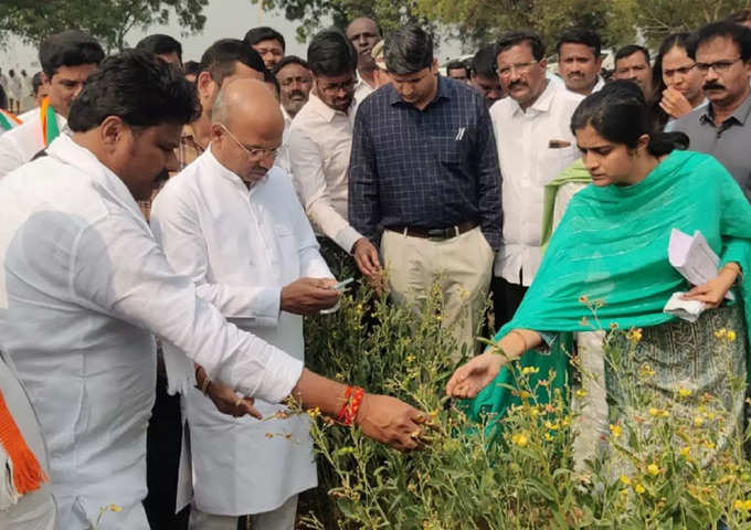 ಸಚಿವ ಶರಣ ಪ್ರಕಾಶ್ ಪಾಟೀಲ್ ಬರ ಪರಿಶೀಲನೆ