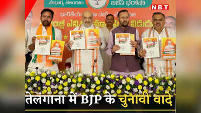 Telangana Elections 2023: 4 फ्री गैस सिलिंडर, मुस्लिम कोटे का खात्मा, समान नागरिक संहिता... तेलंगाना में BJP के चुनावी वादे