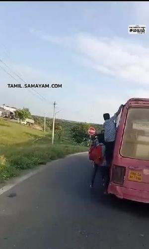 madurai school students footboard travel in government bus gone viral
