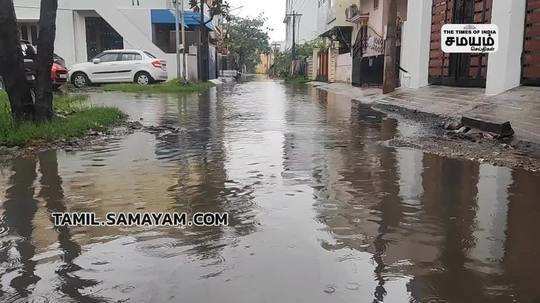 rain water stagnant in injambakkam cause great stir