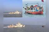 तस्वीरें: भारत की ओर बढ़ रही पाकिस्तानी बोट को कोस्ट गार्ड ने पकड़ा, अरब सागर में जहाज अरिंजय से हुआ ऑपरेशन