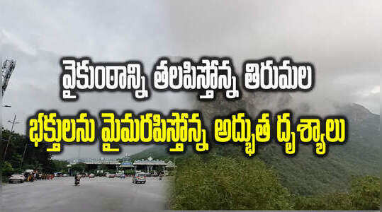 మేఘాలు, చిరుజల్లులతో.. ఆహ్లాదకరంగా తిరుమల వాతావరణం..