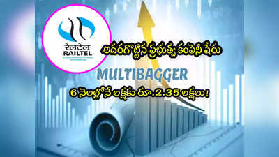 Multibagger: ప్రభుత్వ సంస్థ షేరు.. 6 నెలల్లో లక్షకు రూ.2.35 లక్షలు!