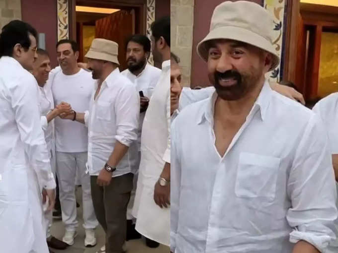 Sunny deol in rajkumar kohli prayer meet