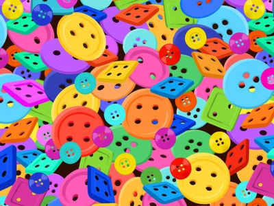 Puzzle: रंगीबेरंगी बटणं तर सर्वांनाच दिसतायेत, हुशार असाल तर लपलेले फासे शोधून दाखवा
