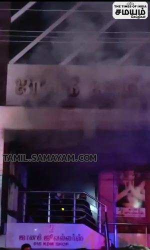 fire accident at jewellery shop cause one dead