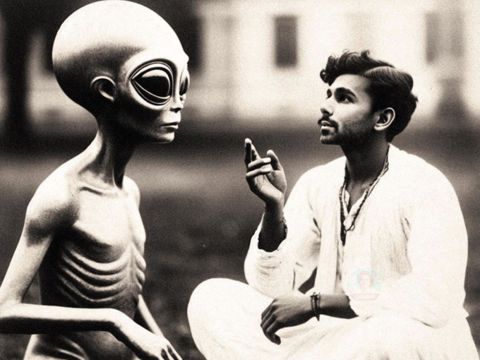 Alien को देखते हुए Orry 