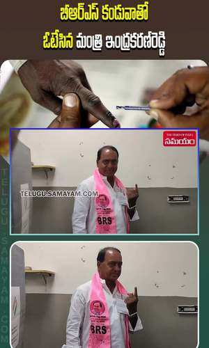telangana minister indrakaran reddy violated election code while casting his vote