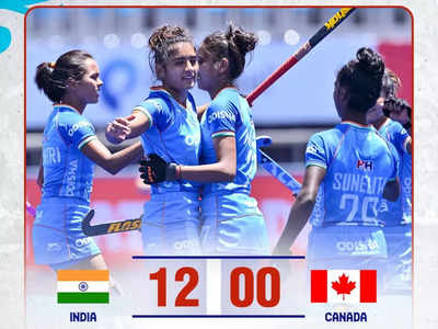 बेटियों पर गर्व कीजिए... 3 खिलाड़ियों की हैट्रिक से कनाडा को दहलाया, 12-0 से रौंद डाला