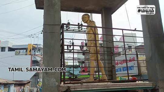 theni gandhi statue damage cause great stir