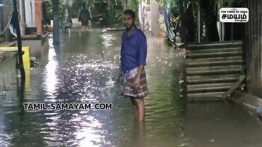 kanchipuram rain water stagnant cause residents suffer