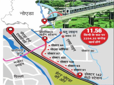 नोएडा और ग्रेनो से दिल्ली की गजब कनेक्टविटी, बॉटनिकल गार्डन से सेक्टर 142 के बीच बनेंगे 8 मेट्रो स्टेशन