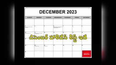 December Holidays: డిసెంబర్ నెలలో స్కూళ్లు, కాలేజీలకు 8 సెలవులు.. ఈనెలలో ఉన్న హాలిడేస్‌ లిస్ట్‌ ఇదే